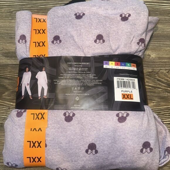 Disney Minnie Mouse Women's Cozy 2-Piece Pajama Set. XXLarge. Purple. NWT. 13 - Picture 7 of 8